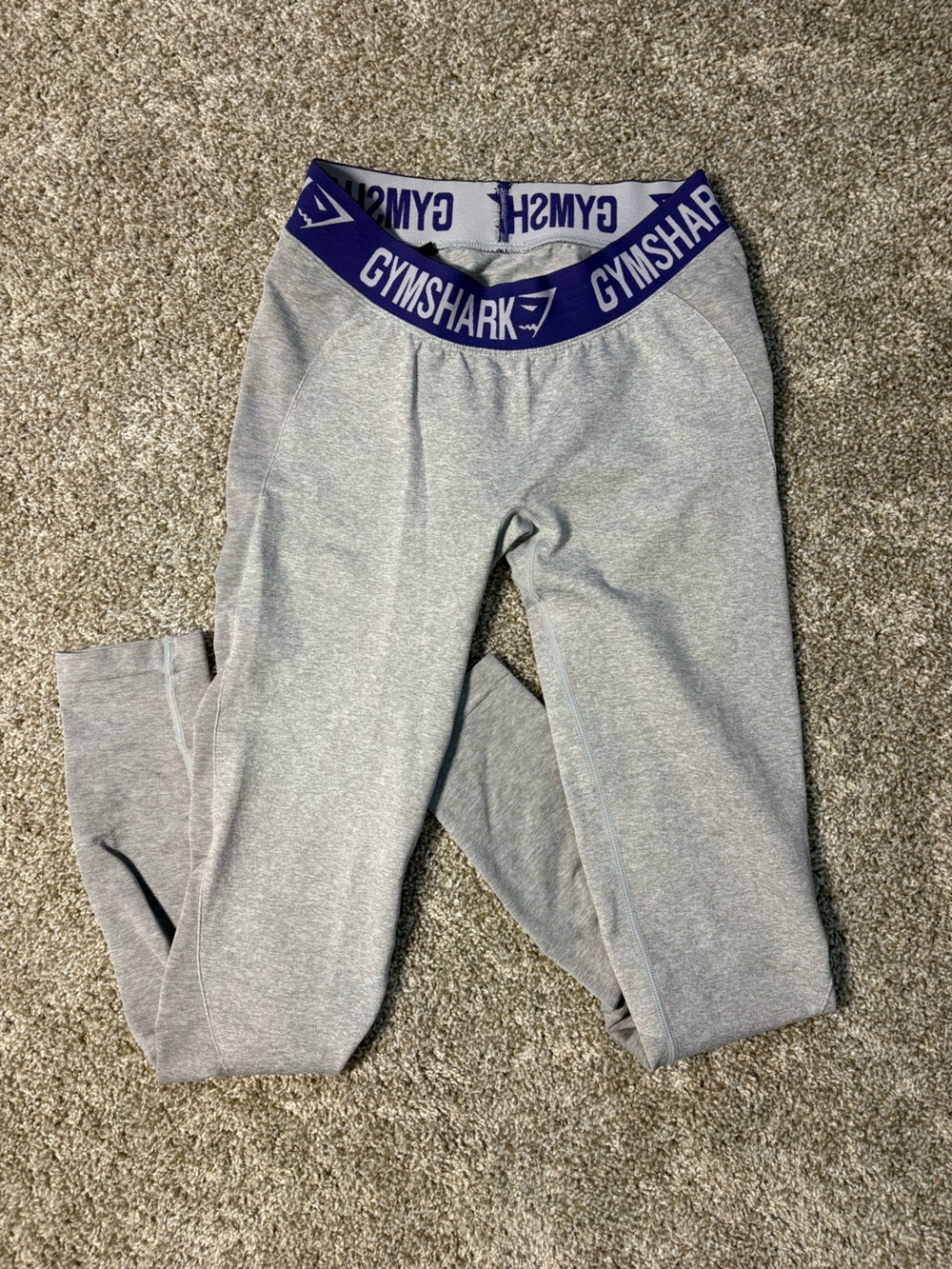 Gymshark Flex Women’s Ankle Leggings Gray Size S High Rise Stretch Logo